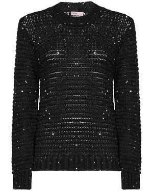 Herno Truien & Vesten ,Zwart ,Wol Resort Sweater