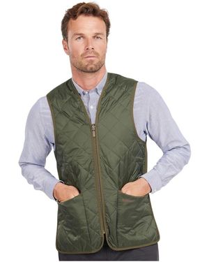Barbour M Palarquilt Waistcoat Zip Linear - Grün