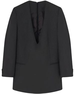 Halfboy Kleedjes ,Grijs ,Grijze Blazer Jurk - Zwart