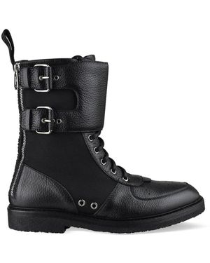 Balmain Lace-Up Boots - Negro