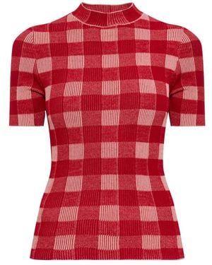 Ami Paris Round-Neck Knitwear - Rouge