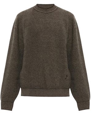 Jacquemus Truien & Vesten ,Bruin ,Wol Wool Sweater 'Pelota' - Groen
