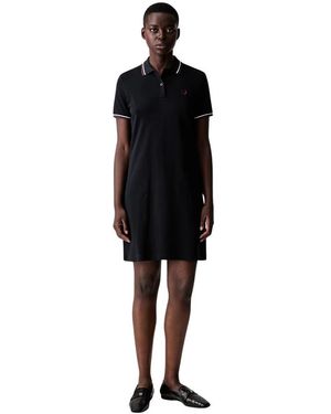 Fred Perry Twin Tipped Polo Jurk - Zwart