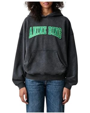 Anine Bing Hoodies - Negro