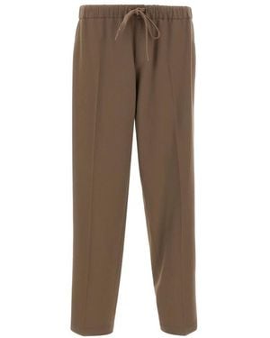 MM6 by Maison Margiela Straight Trousers - Brown