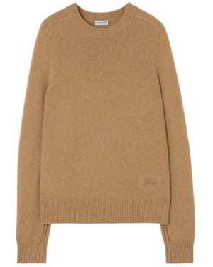 Burberry Constance Kaschmir Pullover Mit Rundhalsausschnitt - Braun