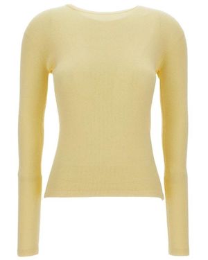 Lisa Yang Round-Neck Knitwear - Jaune