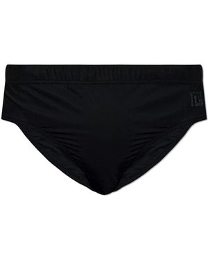 Balmain Bade-Slips - Schwarz