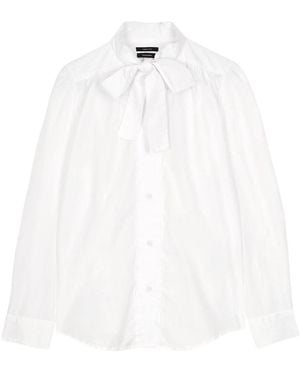 R13 Overhemden ,Wit ,Katoen Lavallière Poplin Shirt