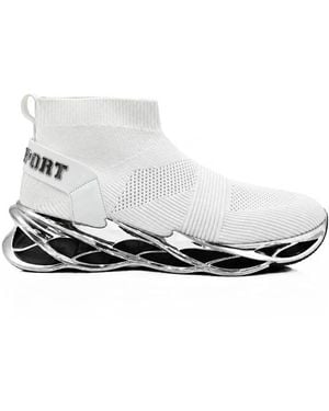 Philipp Plein Low Sock Runner - Wit