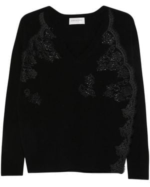 Ermanno Scervino V-Ausschnitt Strickware - Schwarz