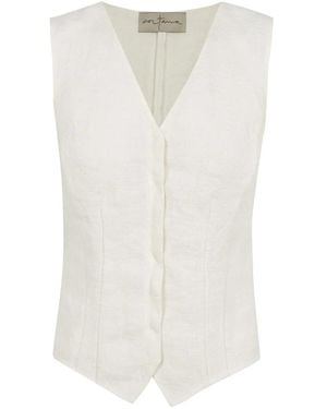 Cortana Sleeveless Tops - Blanco