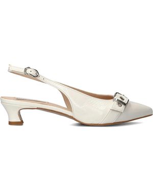 Lina Locchi Elegante Au 23 Slingback Schuhe - Weiß