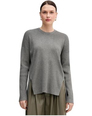Benetton Rundhals-Strickpullover - Grau