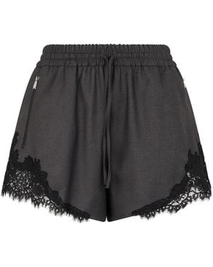 Pinko Shorts Mit Spitzendetails - Schwarz