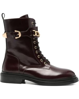 ADRIANNA FERETTI Lace-Up Boots - Brown
