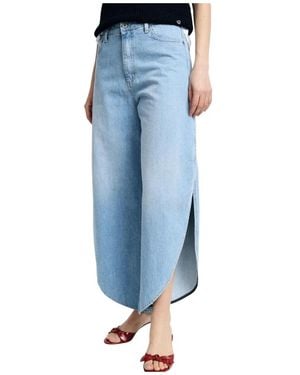 Please Wide-Leg Jeans - Blau