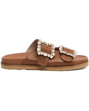 Paola Fiorenza Sliders - Brown