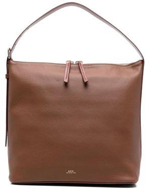 A.P.C. Tassen ,Bruin ,Leer Vera Schoudertas
