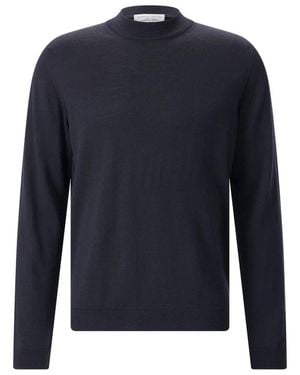 Roberto Collina Merino Rundhals-Pullover - Blau