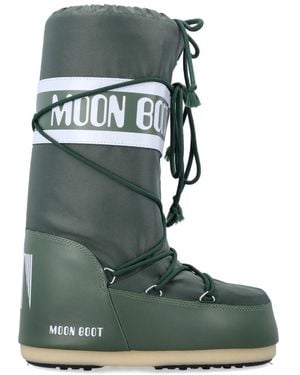 Moon Boot Schoenen ,Groen ,Polyester Icon High Boots