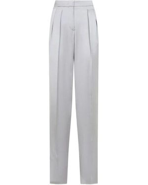 Giorgio Armani Seidige graue hose mit hoher taille,hoch sitzende seidenhose in grau