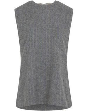 Carven Sleeveless Tops - Grey