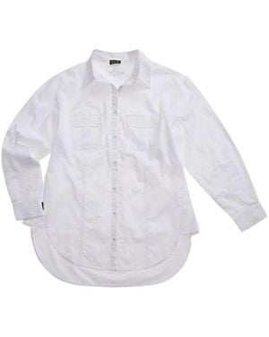Blauer Overhemden ,Wit ,Witte Semi-Transparante Magee Shirt