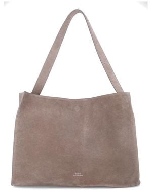 Studio Nicholson Tassen ,Bruin ,Suède Doublet Suede Tote - Grijs
