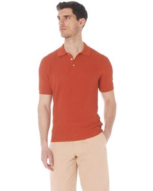 Gran Sasso Tops ,Oranje ,Polo Met Noppensteek - Rood