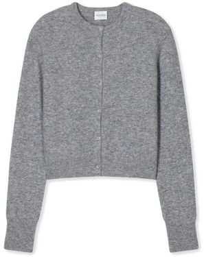 Closed Cardigan Mit Rundhalsausschnitt - Grau