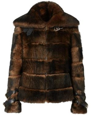 Fendi Faux Fur & Shearling Jackets - Brown