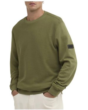 Barbour Hoodies & Sweatvesten ,Groen ,Katoen Kaspain Crew Sweatshirt