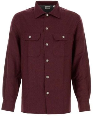 Brunello Cucinelli Casual Shirts - Purple