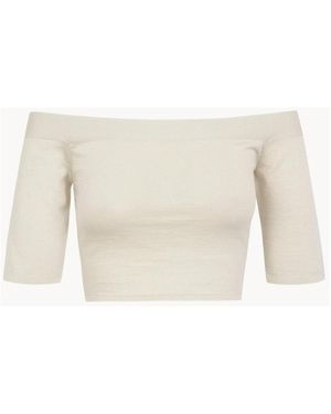 Cortana Overhemden ,Katoen Crop Top - Wit