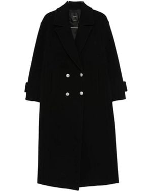 Pinko Double-Breasted Coats - Black