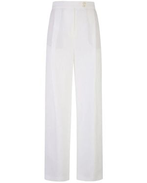 Eleventy Wide Trousers - Blanco