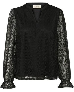 Cream Blouses - Black