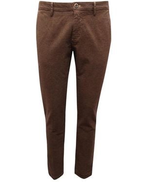 Mason's Broeken ,Bruin ,Katoen Milanostyle Pied De Poule Broek