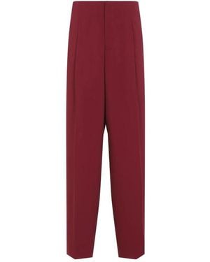 Alberta Ferretti Straight Broeken - Rood
