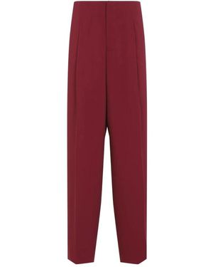 Alberta Ferretti Straight Trousers - Red