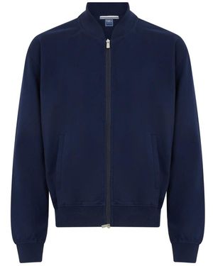 Fedeli Moderner Hoodie Mit Reißverschluss - Blau