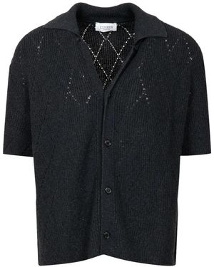 Laneus Knitted Shirt - Zwart