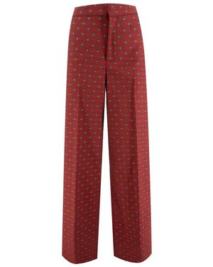 Etro Wide Trousers - Red