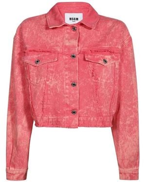 MSGM Denim Jackets - Pink