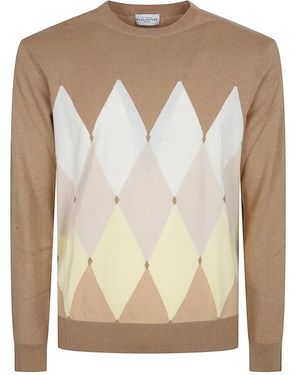 Ballantyne Round-Neck Knitwear - Natural