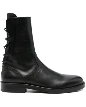 Ann Demeulemeester Lace-Up Boots - Negro