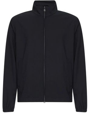 Herno Jassen ,Zwart ,Wol Wollen Full-Zip Jas - Blauw