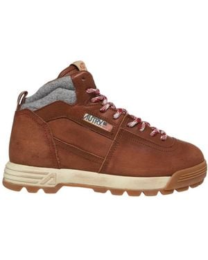 Autry Lace-Up Boots - Brown