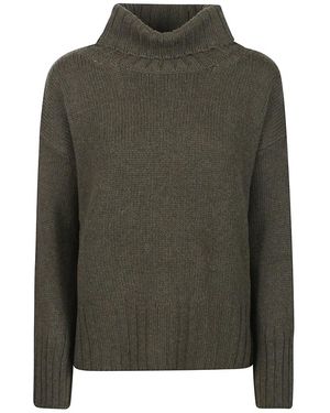 Aragona Truien & Vesten ,Groen ,Kasjmier Long Sleeve Turtle Neck Sweater